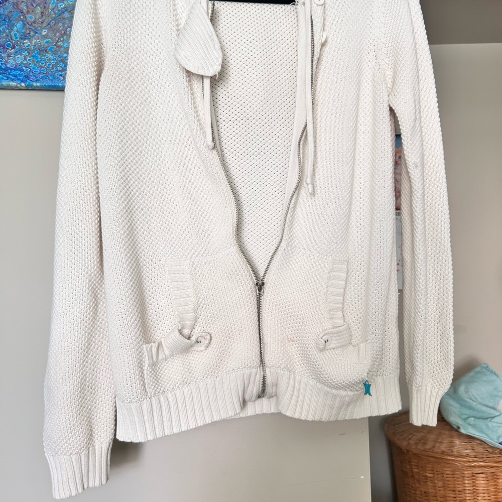 Hurley Cream Cardigan Classic Knit Sweater